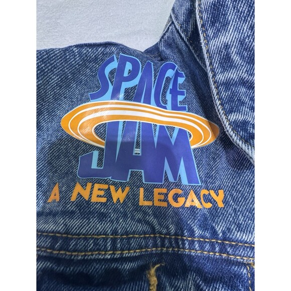 Members Only X Space Jam Looney Tunes Denim Jean Jacket Sz M Graphic Print - Picture 2 of 13